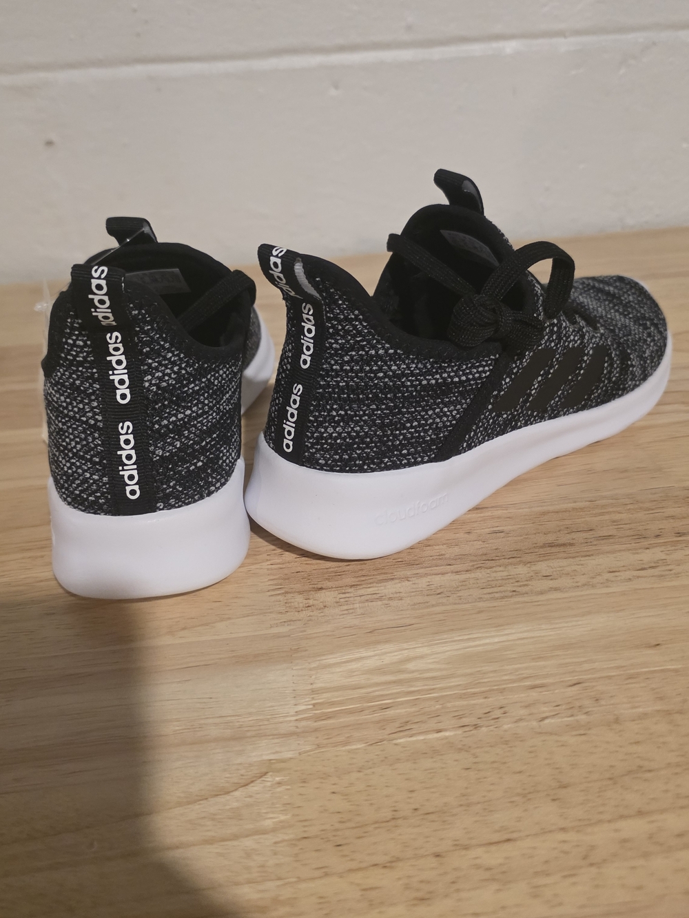 Adidas Cloudfoam Pure Slip-On Sneakers - Black/White - Picture 5 of 5